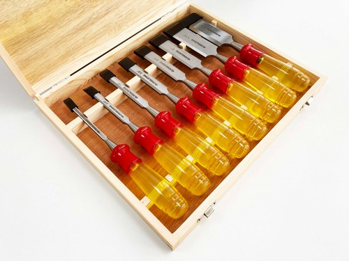 8pc wood chisel - wood, hss