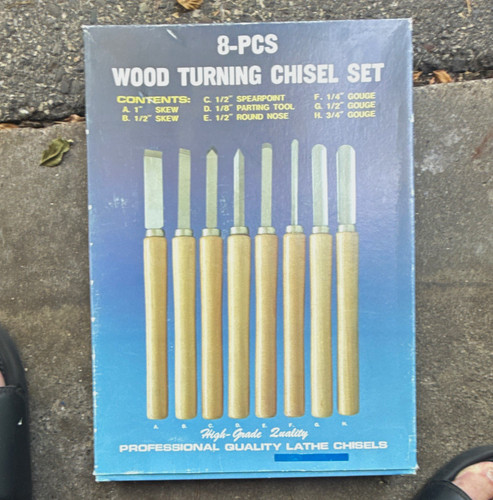 Pcs wood turning chisel set - 8-pcs,