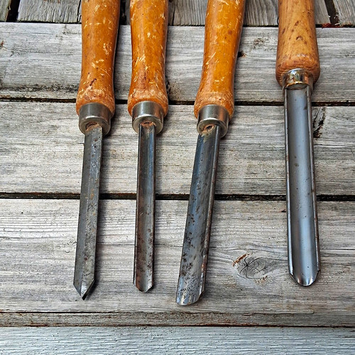 Set woodturning chisels - set,