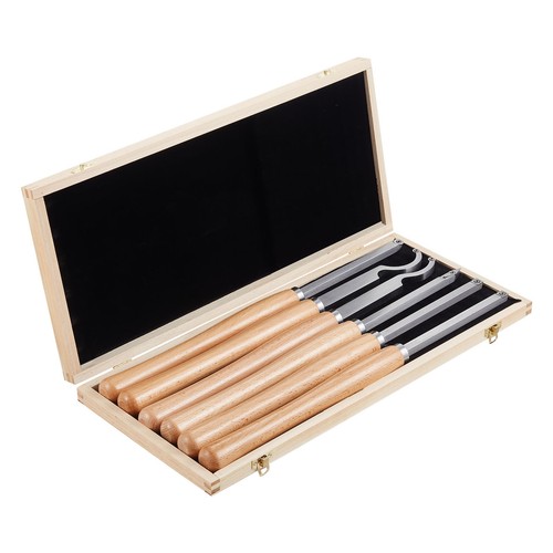 6pcs wood lathe - wood, hss