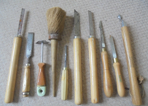 Wood turning tools lot - tools,