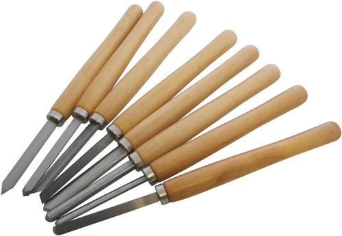 8pc wood lathe chisels set - lathe,